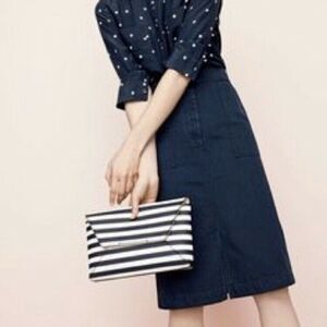 J. Crew A-Line Skirt with Pockets in Navy Blue
